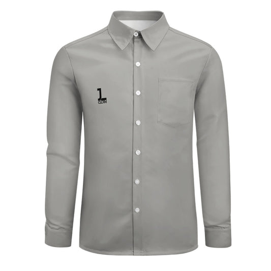 Peach Velvet Casual One Pocket Long Sleeve Shirt - JLcloth