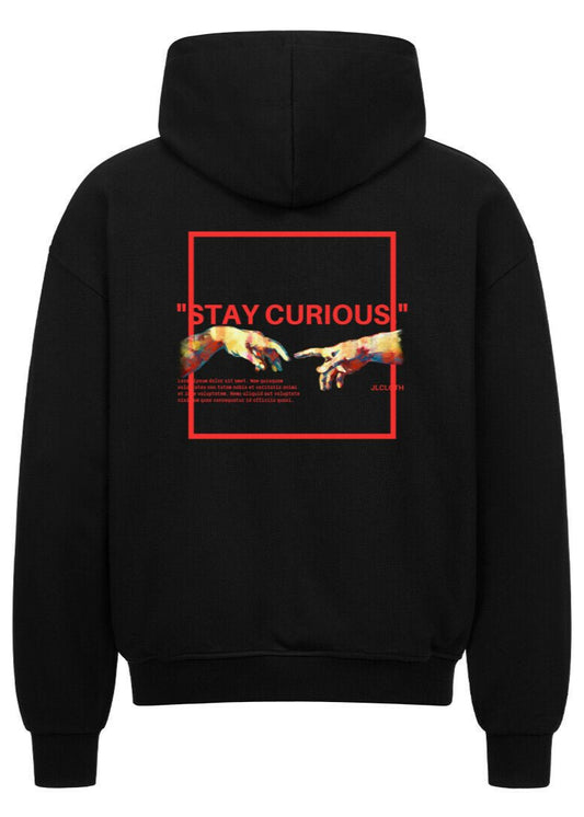 ,,Stay Curious'' - Oversized Zipper Hoodie - JLclothHoodie