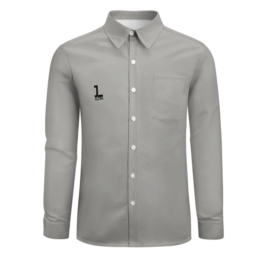 Peach Velvet Casual One Pocket Long Sleeve Shirt - JLcloth