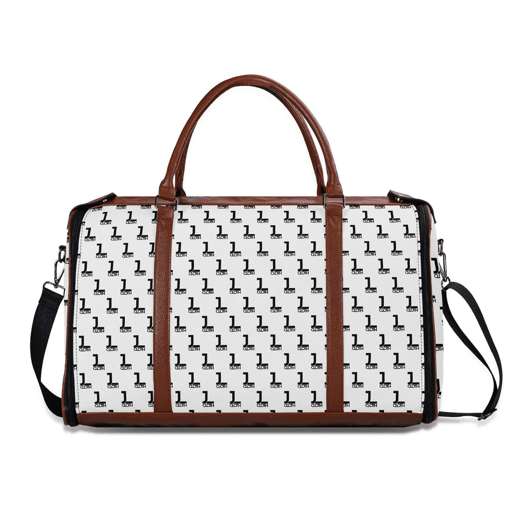 Brauner JL-Weekender aus PU-Leder, ideal als faltbare Reisetasche für Kurztrips.