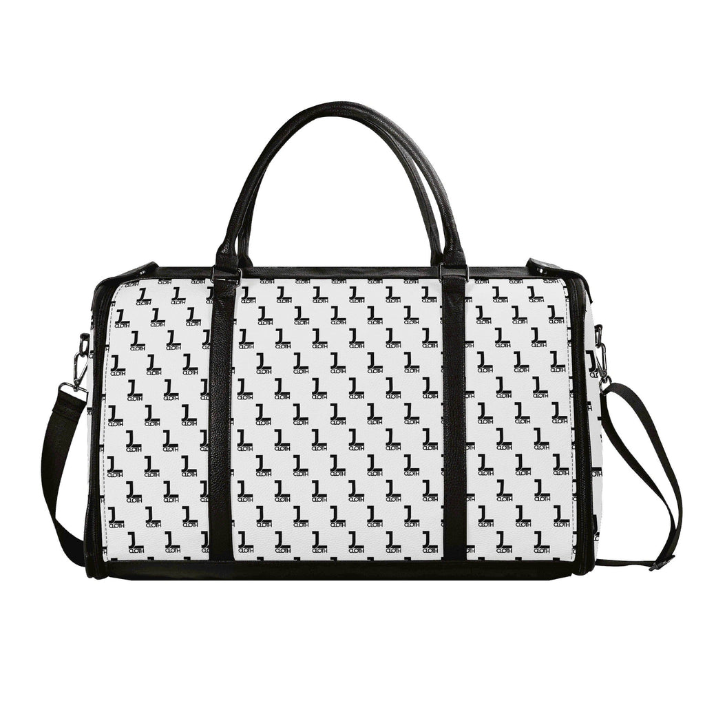 Schwarzer JL-Weekender aus PU-Leder, ideal als faltbare Reisetasche für Kurztrips.