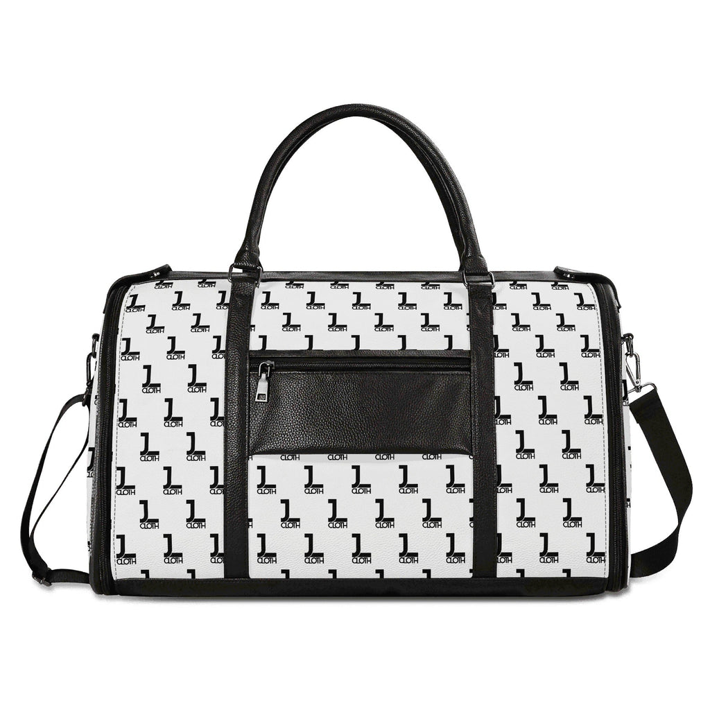 Schwarzer JL-Weekender hintere Ansicht mit kleiner Tasche mit Reißverschluss