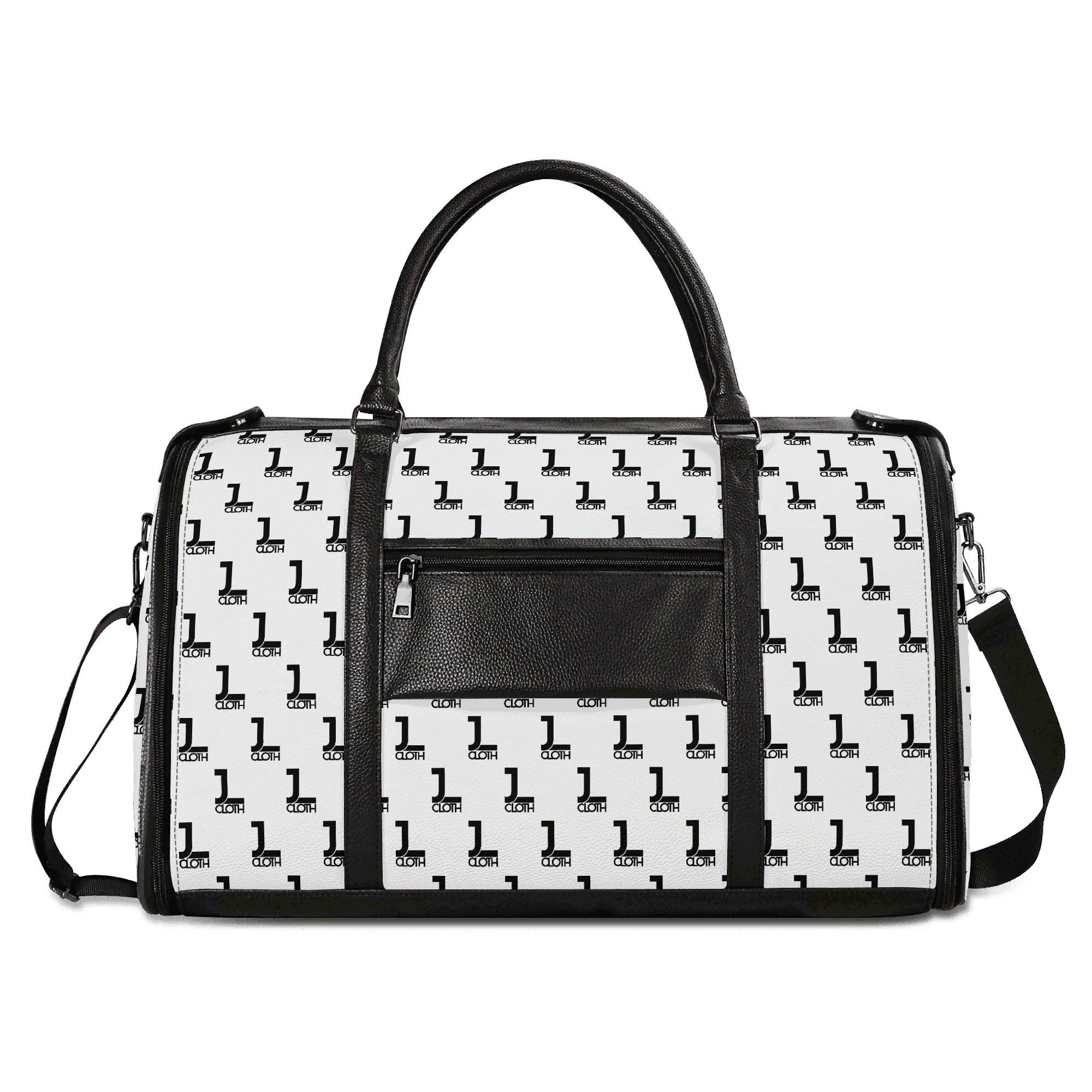 Schwarzer JL-Weekender hintere Ansicht mit kleiner Tasche mit Reißverschluss