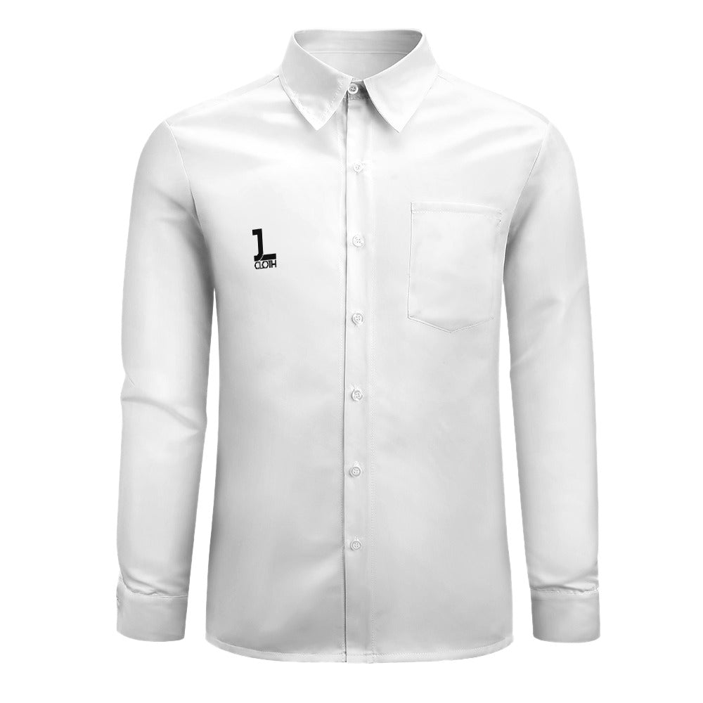 Peach Velvet Casual One Pocket Long Sleeve Shirt - JLcloth