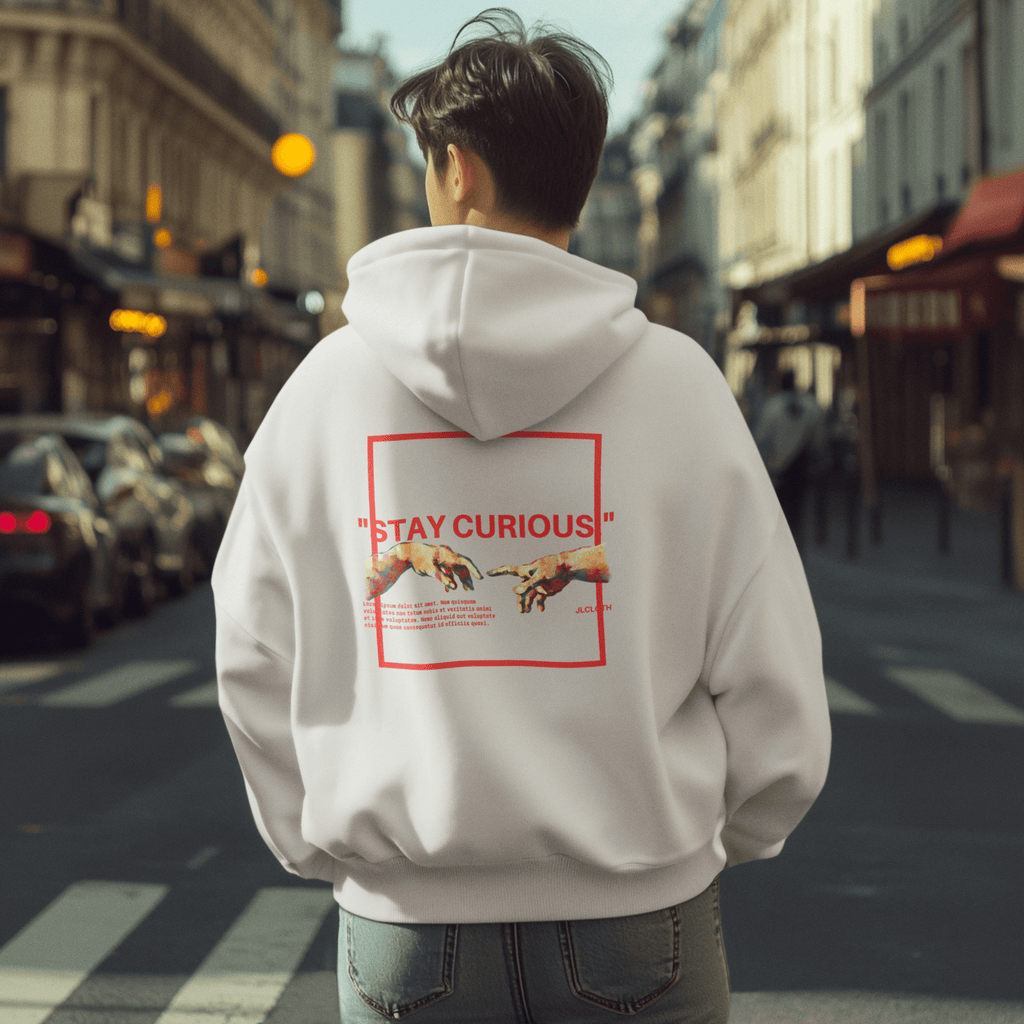 ,,Stay Curious'' - Oversized Zipper Hoodie - JLclothHoodie