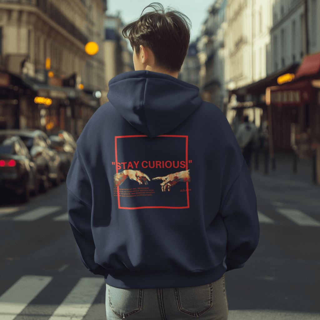,,Stay Curious'' - Oversized Zipper Hoodie - JLclothHoodie